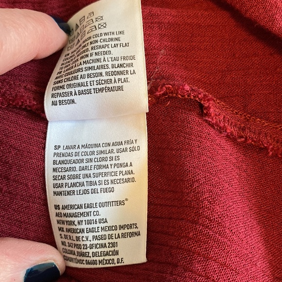 American Eagle tie back halter sheer eyelet embroidered - Picture 9 of 11